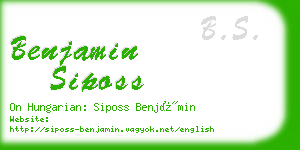 benjamin siposs business card